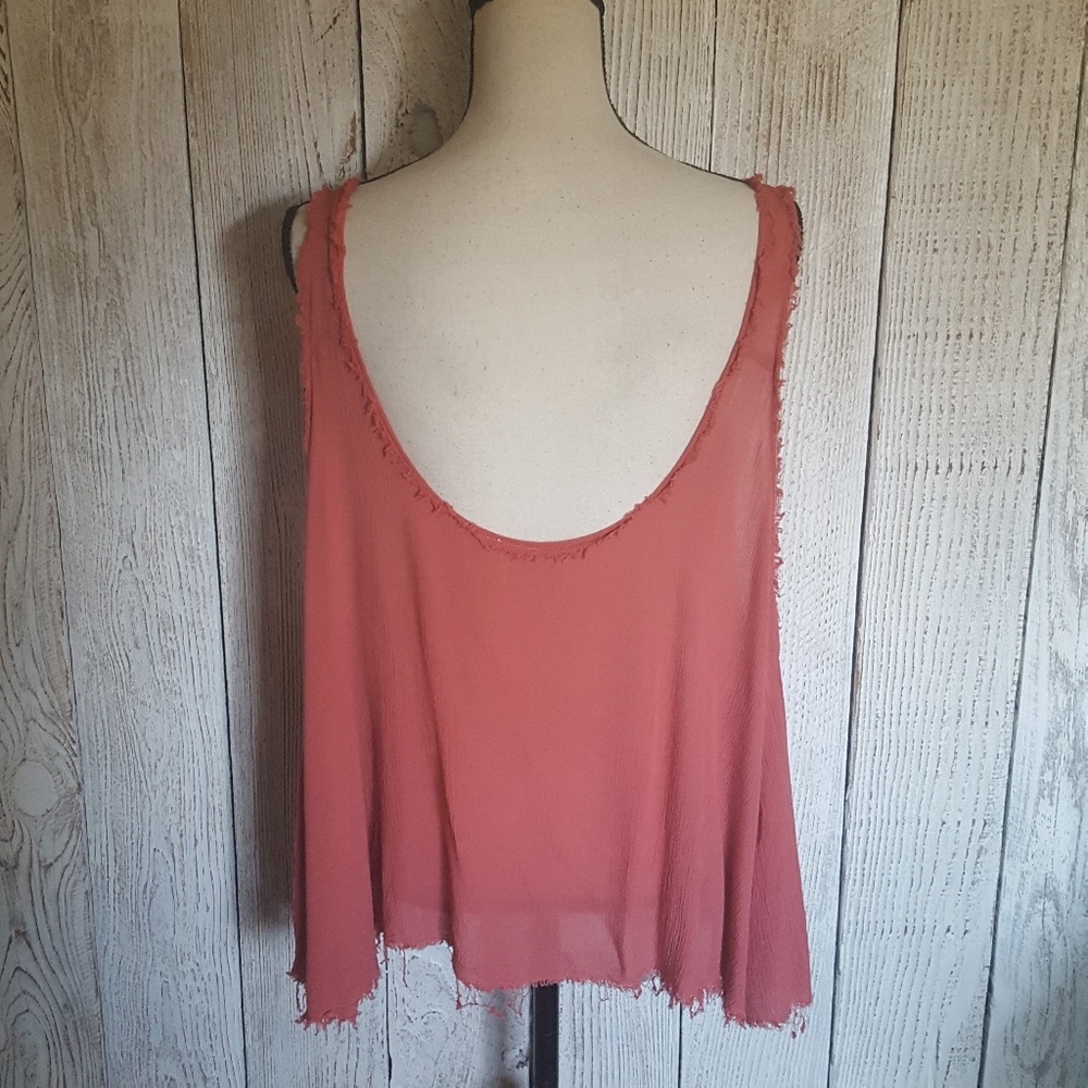 SOLD* Free People Intimately Coral Muscle Tank Top - Picture 4 of 5